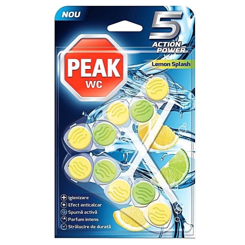 Odorizant Peak WC 5 Action 2 x 50 g Lemon Splash