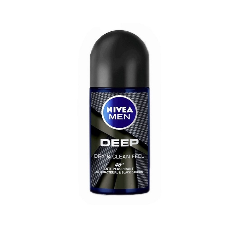 Deodorant Roll-On Men Deep Black Nivea Deo, 50 ml