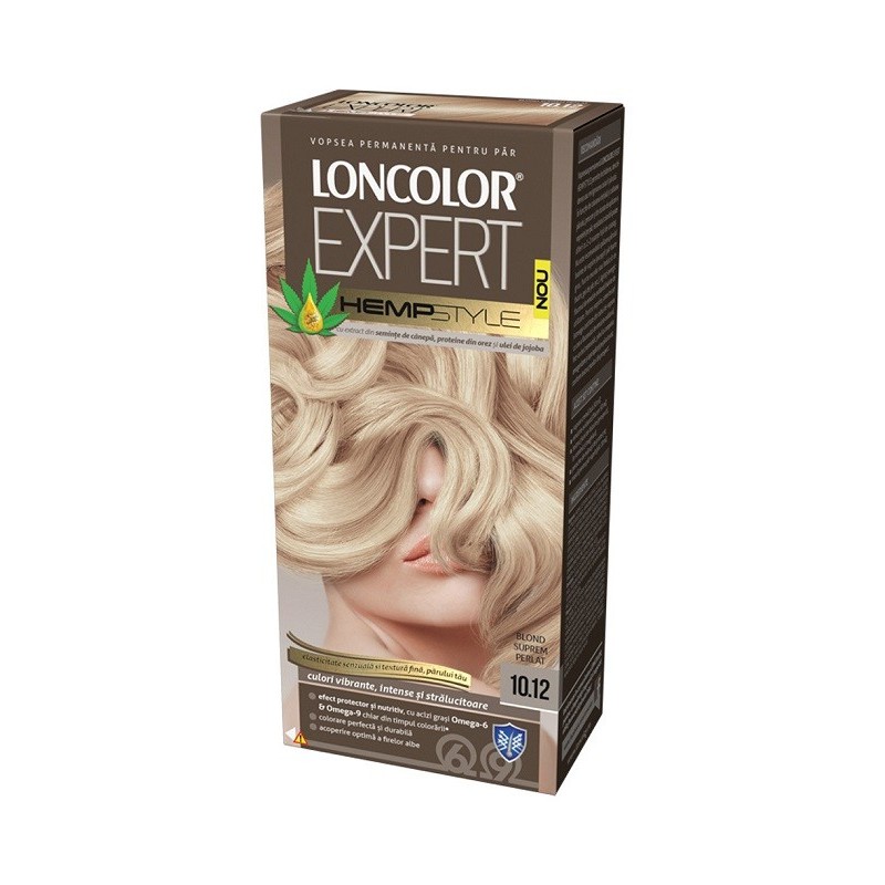 Vopsea de Par Permanenta Loncolor Expert Hempstyle 10.12 Blond Suprem Perlat, 100 ml