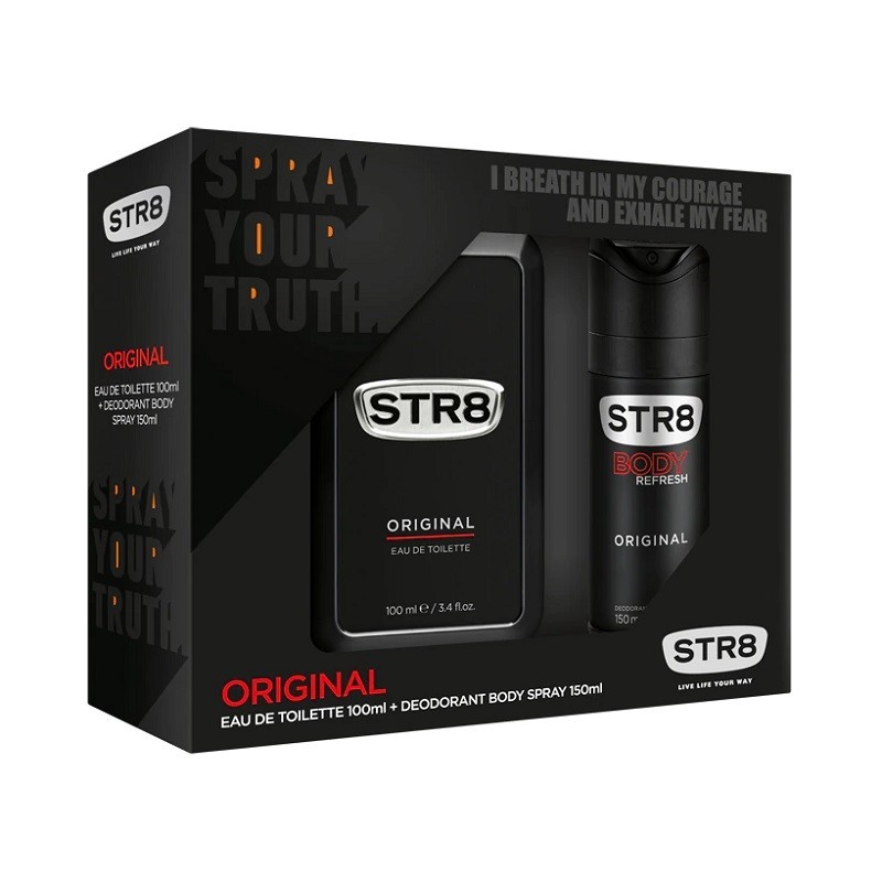 Set Str8 Original Apa de Toaleta 100 ml + Deodorant Spray, 150 ml
