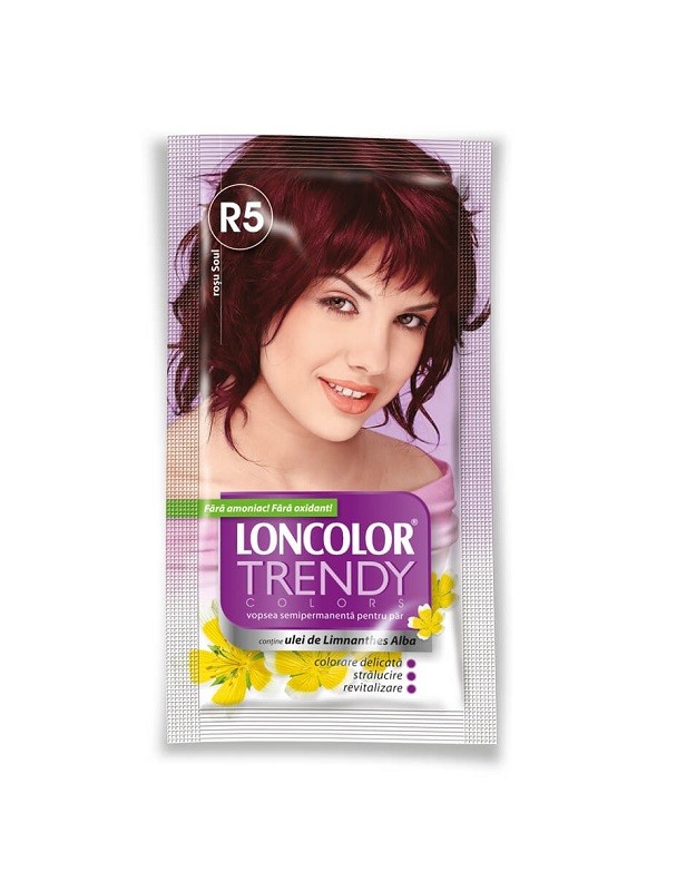 Poza Vopsea de Par Semi-Permanenta fara Amoniac Loncolor Trendy Colors R5 Soul Red, 50 ml