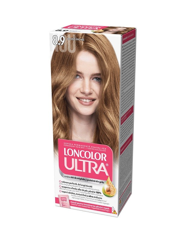 Poza Vopsea de Par Permanenta Loncolor Ultra 8.9 Blond Inchis, 100 ml