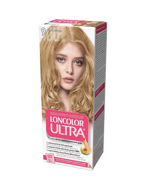 Poza Vopsea de Par Permanenta Loncolor Ultra 9 Blond Deschis, 100 ml