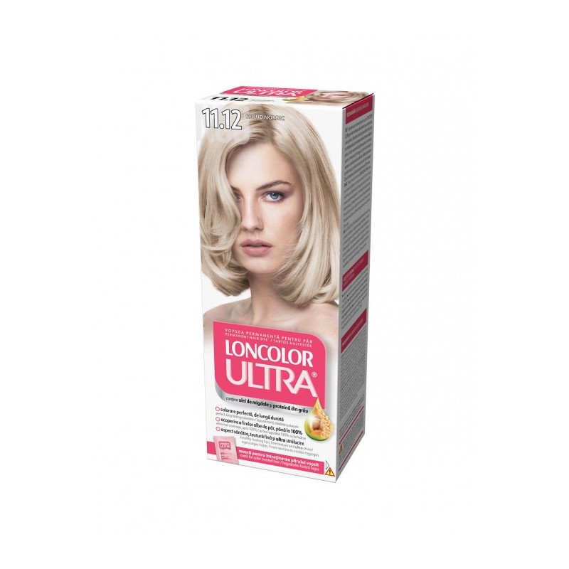 Vopsea de Par Permanenta Loncolor Ultra 11.12 Blond Nordic, 100 ml