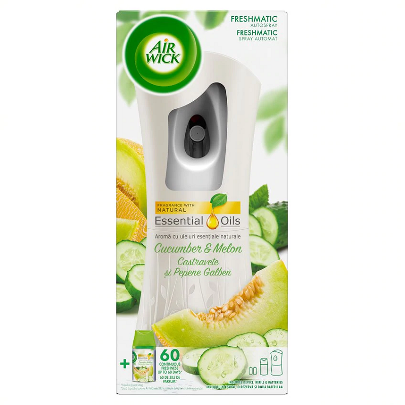 Odorizant de Camera Electric si Rezerva Air Wick Cucumber & Melon 250 ml