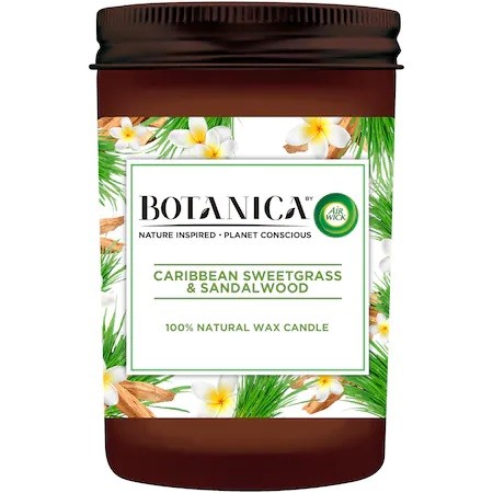 Lumanare Parfumata Botanica Air Wick, Vetiver Caraibe si Lemn Santal, 205 g