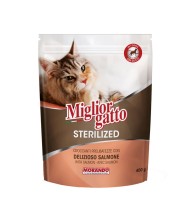 Hrana Uscata Premium Pisici Sterilizate, Migliorgatto Sterilized, Crochete de Somon, 400 g