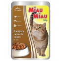 Hrana Umeda Pisici Miau Miau cu Iepure in Sos, Plic 100 g