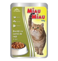 Hrana Umeda Pisici Miau Miau cu Rata in Sos, Plic, 100 g