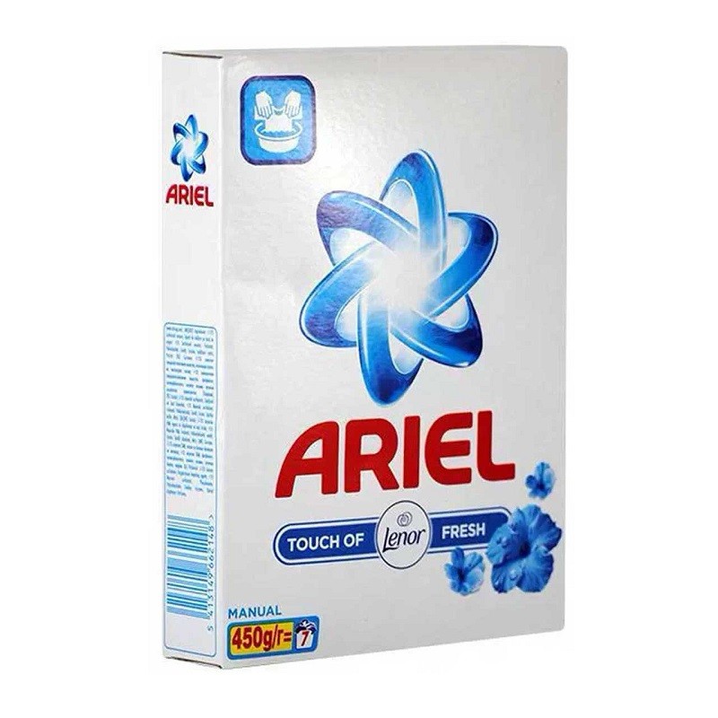Detergent Manual Pudra Ariel Lenor Fresh, 450 g, 7 Spalari