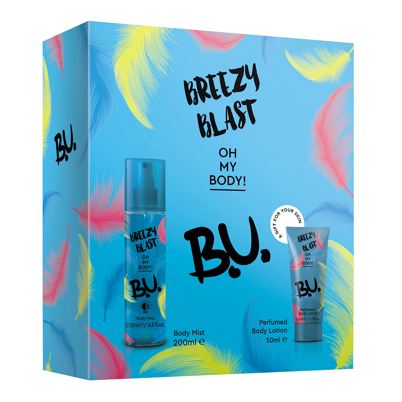 Set BU Body Mist Breezy Blast, pentru Femei: Spray Parfumat pentru Corp, 200 ml + Lotiune Corp, 50 ml