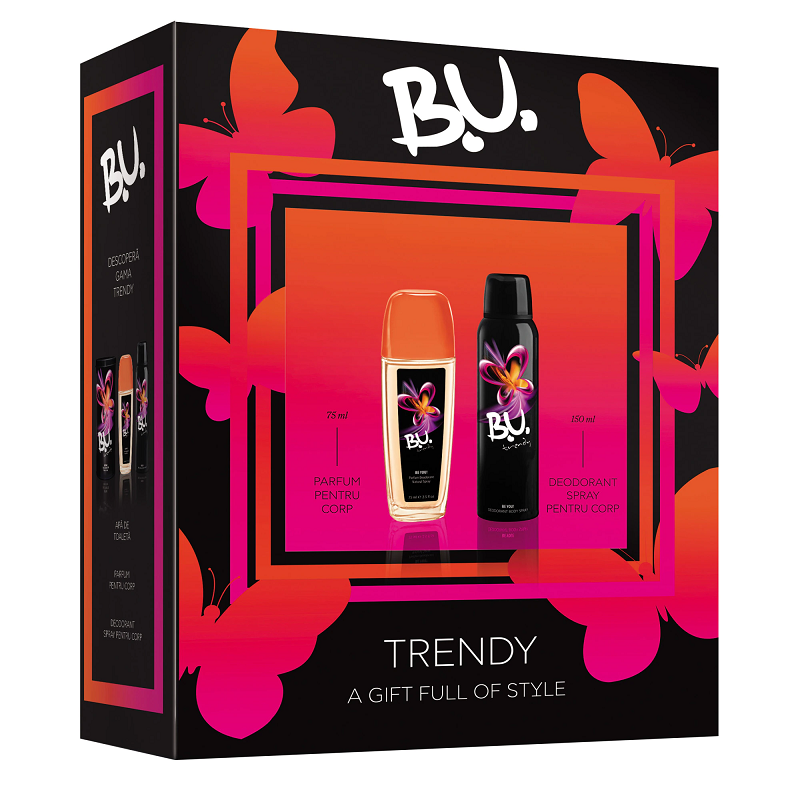 Set BU Trendy: Deodorant Natural Spray, 75 ml + Deodorant spray, 150 ml
