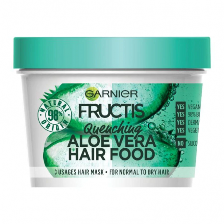 Masca pentru Par Garnier Fructis Hair Food Aloe Vera, pentru Parul Deshidratat, 390 ml...
