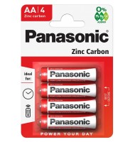 Baterii Panasonic Red Zinc R6RZ/4BP, Blister 4 Bucati