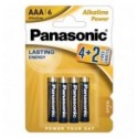 Baterii Alcaline AAA, R3, Panasonic Alkaline Power, 1.5 V, Blister 4 Baterii + 2
