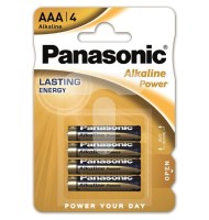Baterii Alcaline Aaa, R3, Panasonic Alkaline Power, 1,5 V, Blister 4 Baterii