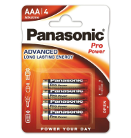 Baterii Alcaline Aaa, R3, Panasonic Alkaline Pro Power, 1,5 V, Blister 4 Baterii