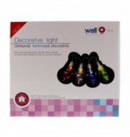 Ghirlanda Luminoasa Decorativa, 20 LED-uri Multicolore cu Jocuri de Lumini, Well