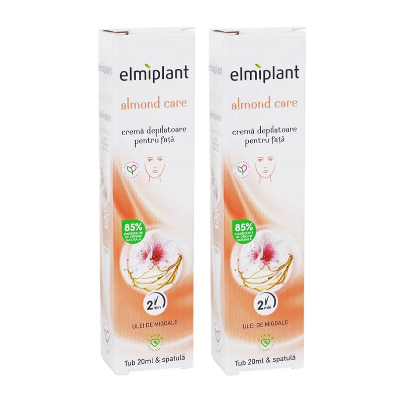 Crema Depilatoare de Fata Elmiplant Almond Care, 20 ml, 1+1 Bucati - 20%