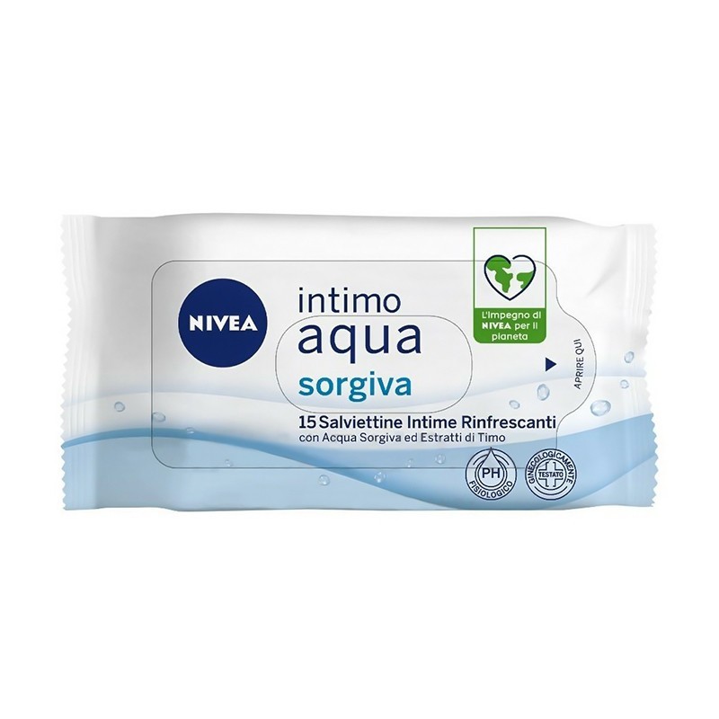 Servetele pentru Igiena Intima Femei, Nivea Fresh Aqua, 15 Bucati