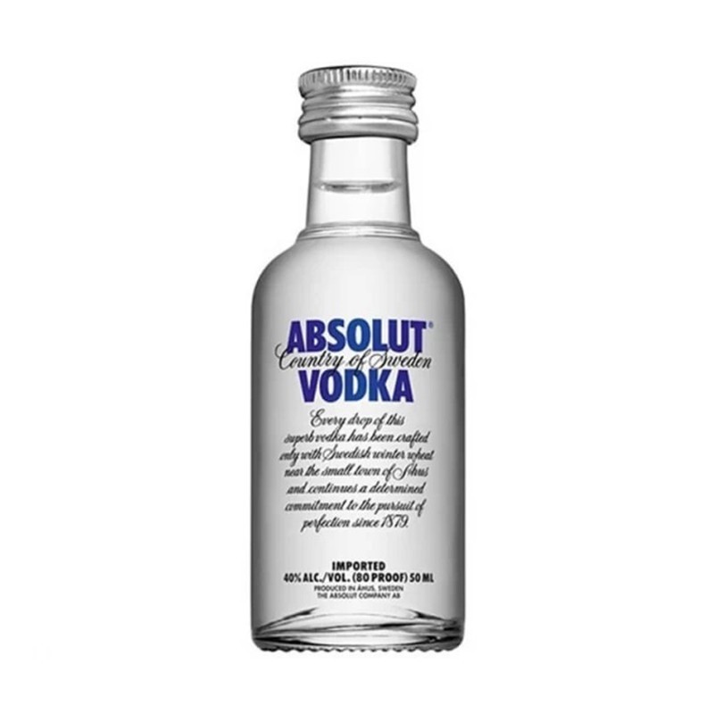 Vodca Absolut Blue, Esantion 40% Alcool, 50 ml