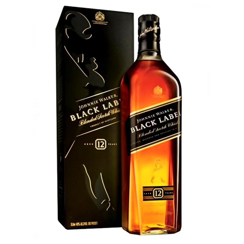 Whisky Johnnie Walker Black 12 Ani 40% Alcool, Cutie, 1 l