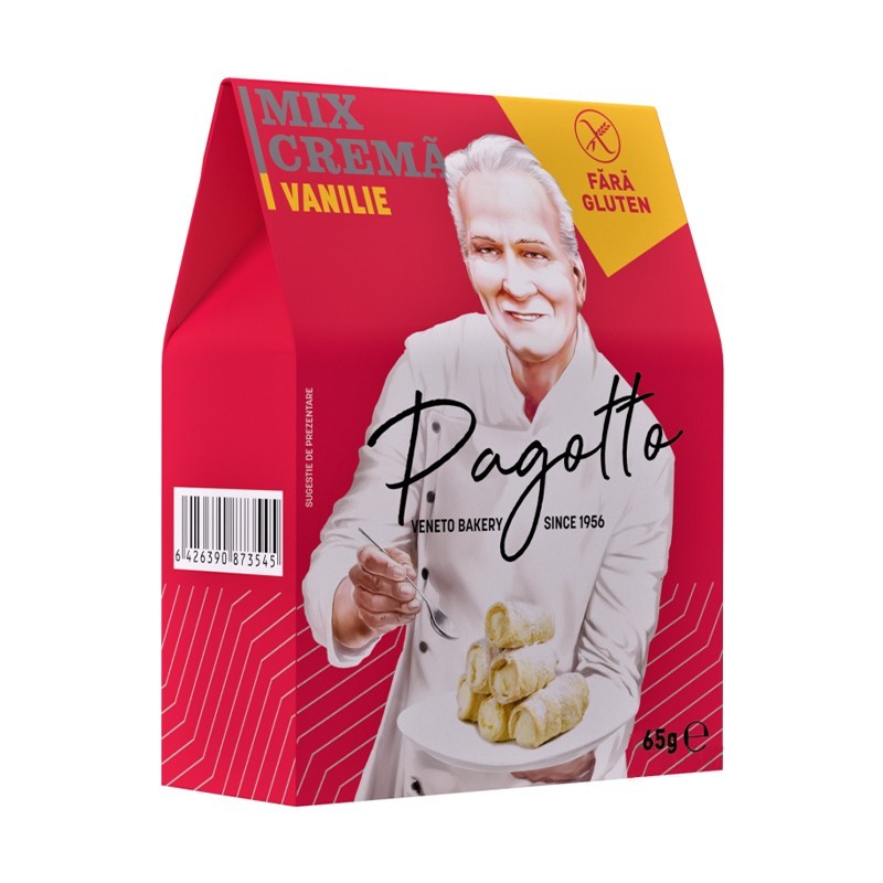 Crema de Vanilie fara Gluten pentru Prajituri Pagotto, 90 g