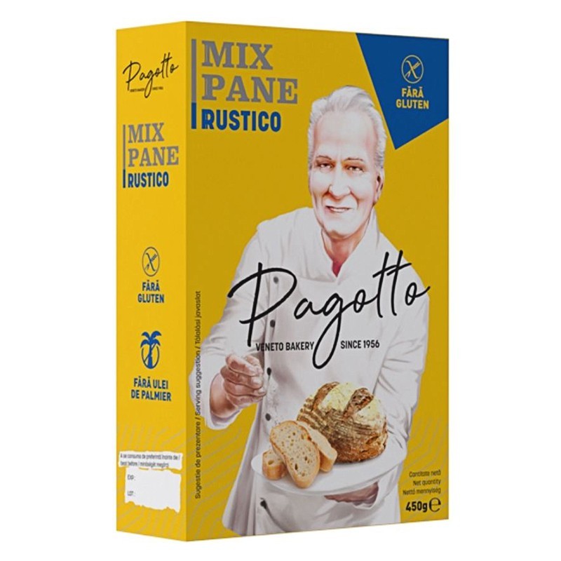 Mix Paine Rustico fara Gluten Pagotto, 450 g