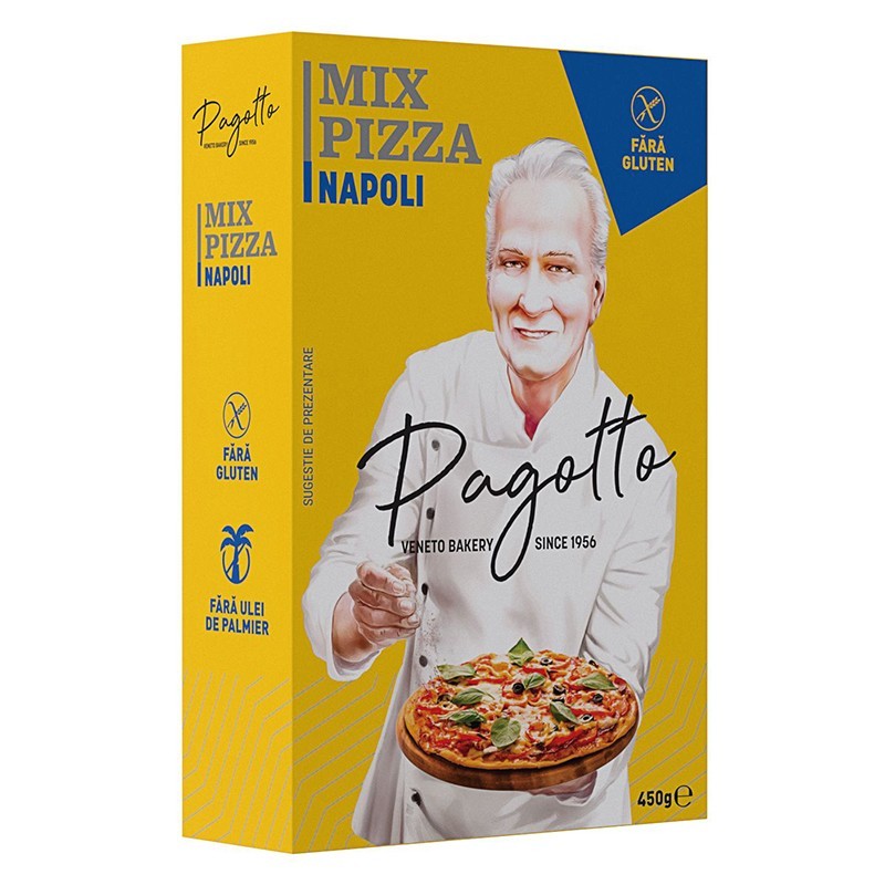 Mix Pizza Napoli fara Gluten Pagotto, 450 g