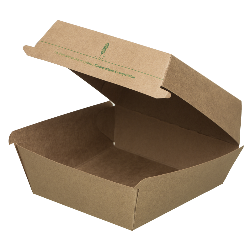 Cutii Biodegradabile de Carton, Kraft, 12x12 cm, 100 bucati
