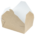 Cutii Biodegradabile de Carton, Kraft, 20x14x6.5 cm, 1600 ml, 50 buc