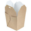 Cutii Biodegradabile de Carton, Kraft, asian 700 ml, 50 buc