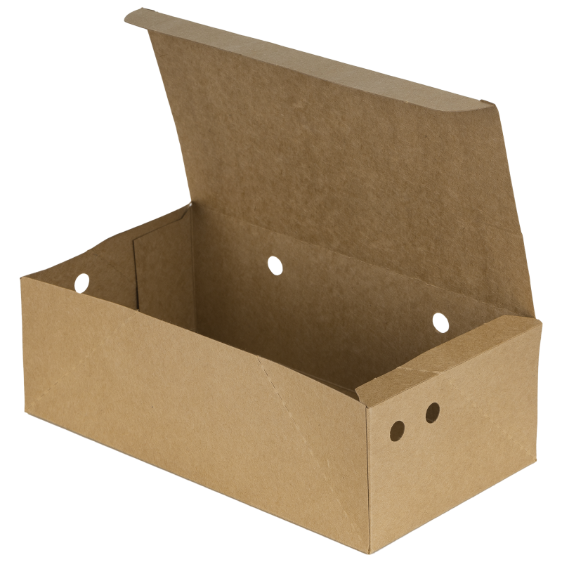 Cutii Biodegradabile de Carton, Kraft, Marimea 210x115x70 mm, 300 buc
