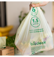 Saci Gunoi Biodegradabili, Compostabili, 6 L, 100 buc