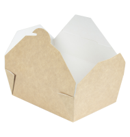 Cutii Biodegradabile de Carton, Kraft, 11x9x5 cm, 500 ml, 50 buc