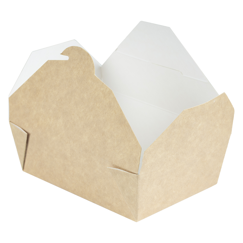 Cutii Biodegradabile de Carton, Kraft, 14x10x5 cm, 750 ml, 50 buc