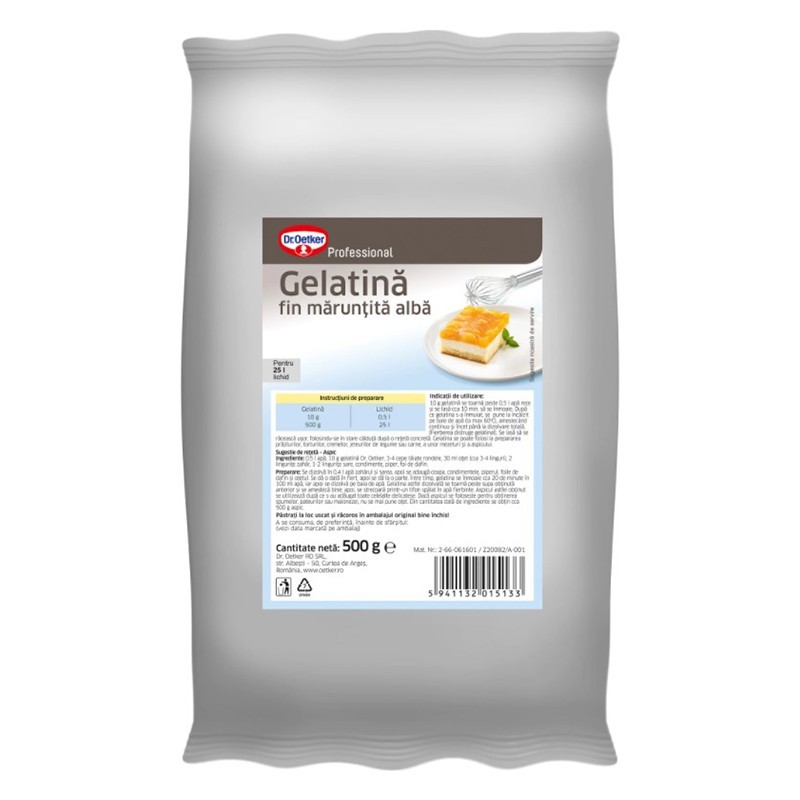 Gelatina Alba Maruntita, Dr Oetker, 500 g