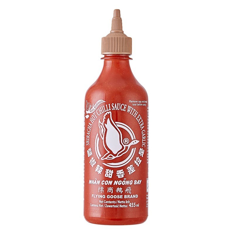 Sos Chilli cu Usturoi Sriracha, Flying Goose, 455 ml