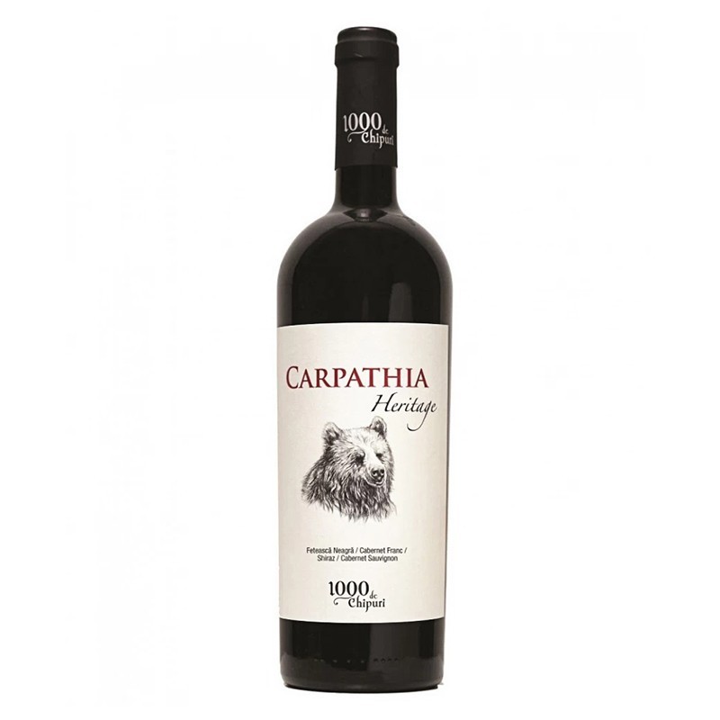 Vin Carpathia Heritage 1000 de Chipuri Via Mirabilis Rosu Sec, 0.75 l