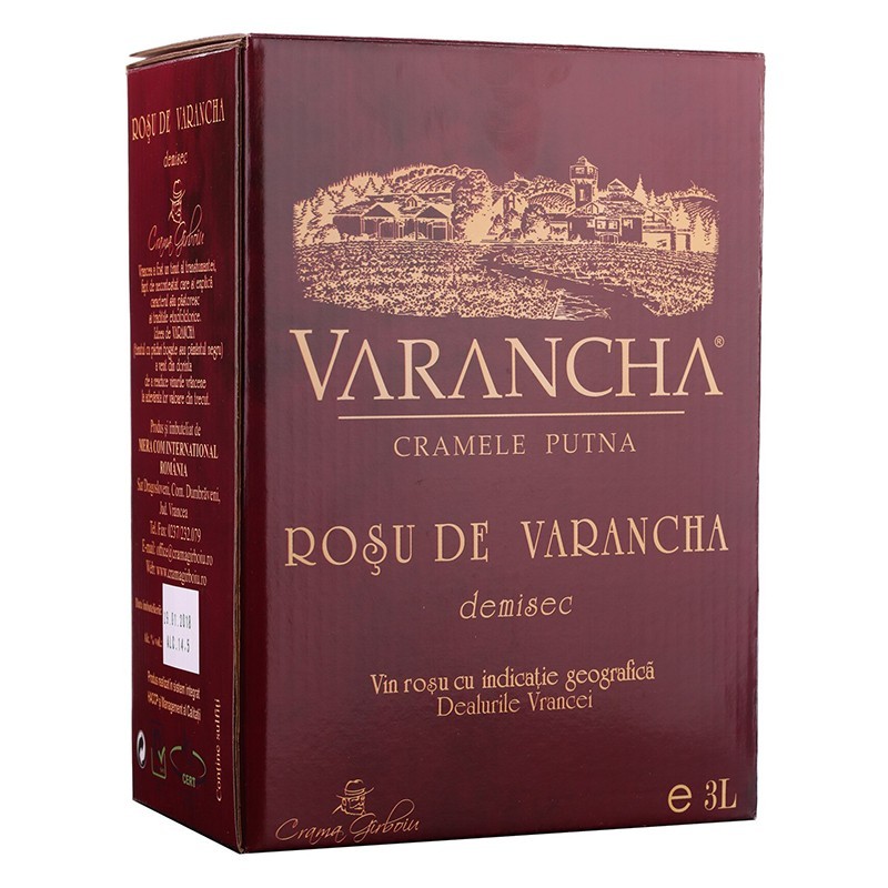 Vin Rosu Varancha, Bag in Box, Demisec, 3 l