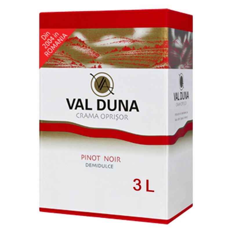 Vin Val Duna Oprisor Pinot Noir, Rosu Demidulce, Bag in Box, 3 l