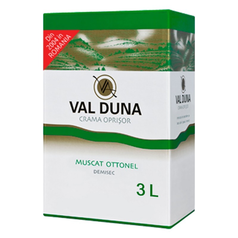 Vin Val Duna Oprisor, Muscat Ottonel Alb Demisec, Bag in Box, 3 l
