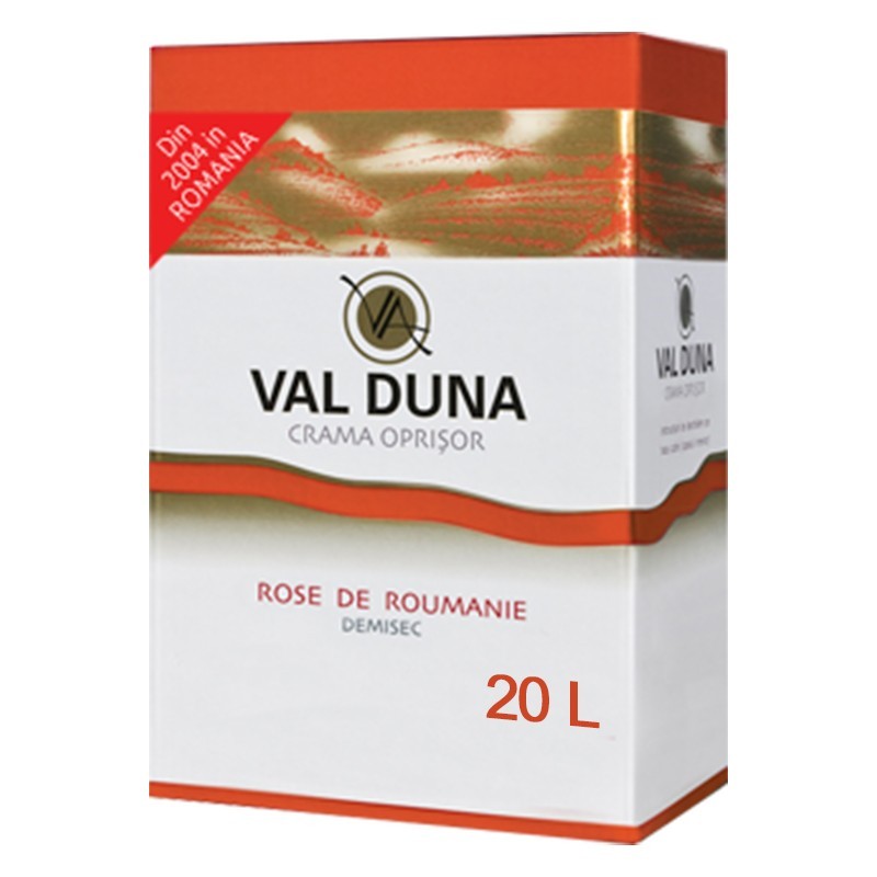 Vin Val Duna Rose de Roumanie Oprisor, Rose Demisec, Bag in Box, 20 l
