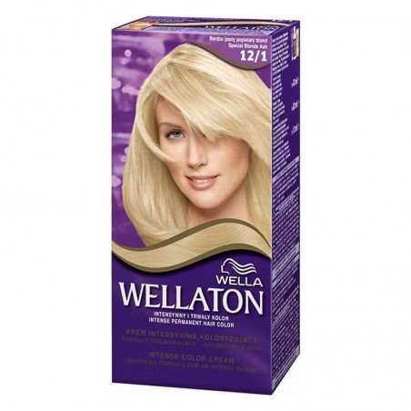 Vopsea de Par Permanenta Wella Wellaton 12/1 Blond Extra Cenusiu, 110 ml...