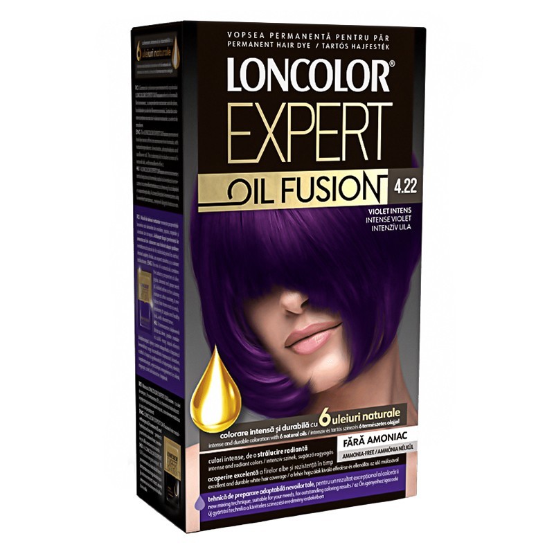 Vopsea de Par Permanenta Loncolor Expert Oil Fusion 4.22 Violet Intens, 100 ml