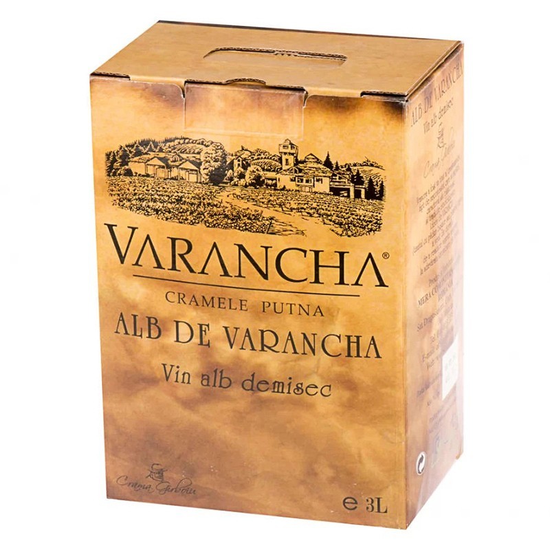 Vin Alb Varancha, Bag in Box, Demisec, 3 l