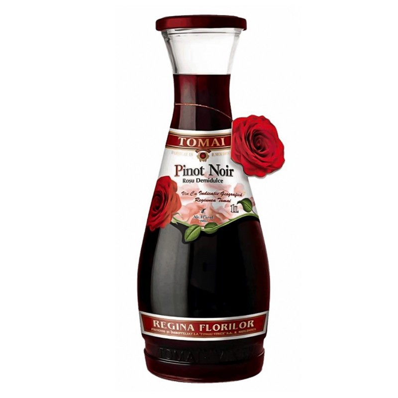 Vin Regina Florilor Crama Tomai Pinot Noir, Rosu Demidulce 1 l