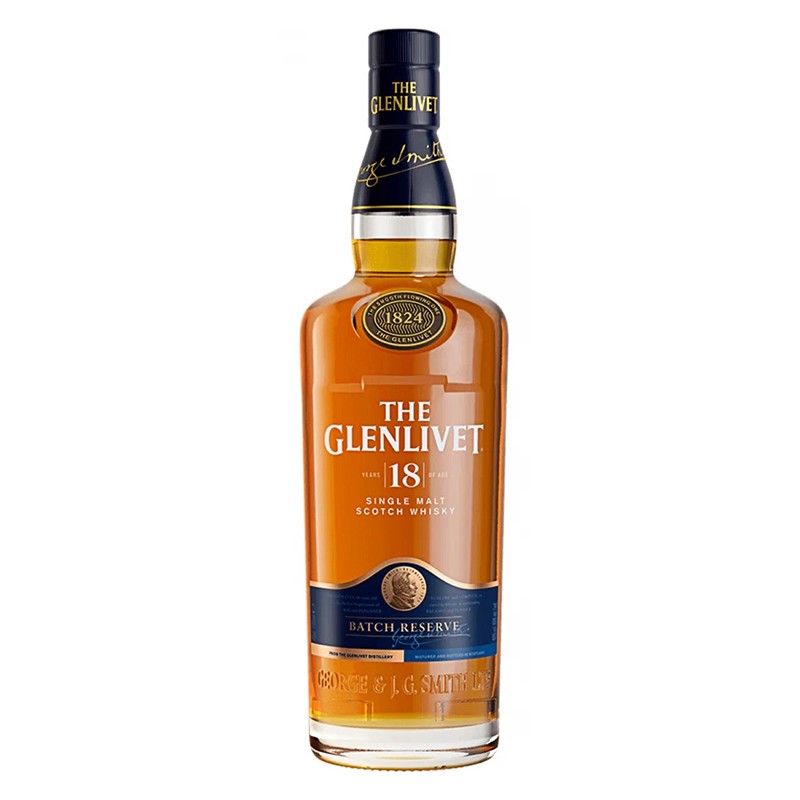Whisky The Glenlivet Single Malt, 43% Alcool, 18 Ani, Gift Box, 0.7 l