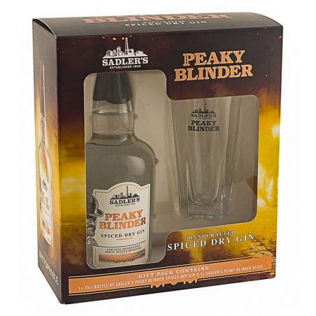 Pachet Gin Peaky Blinder, Spiced Dry, 40% Alcool, 0.7 l + Pahar...