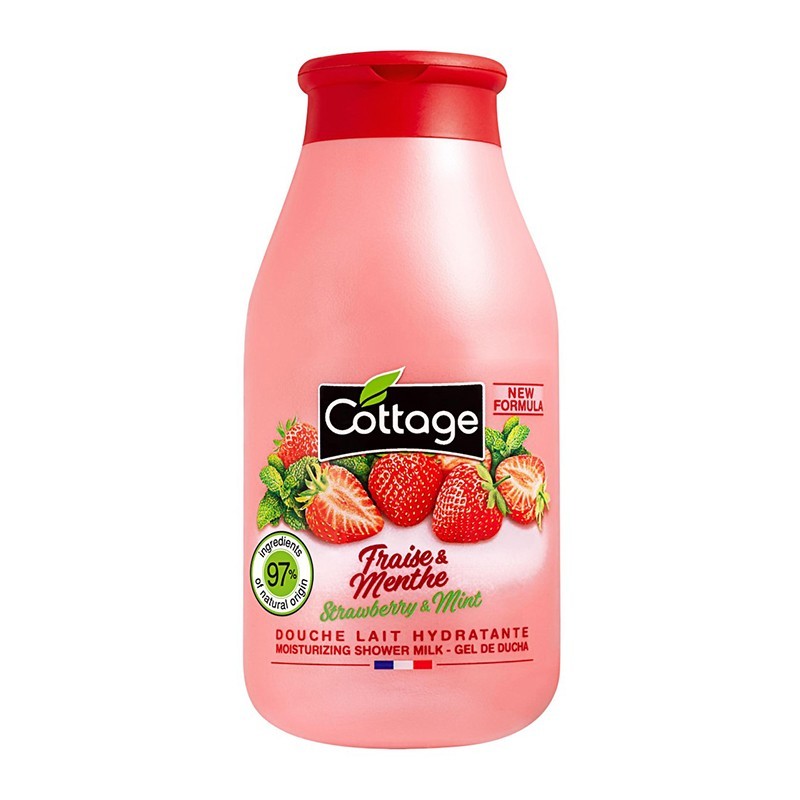 Lapte de Dus Cottage Capsuni si Menta, 250 ml